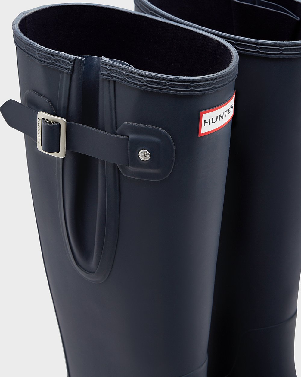 Hunter Original Side Adjustable Tall Rain Boots - Online Mens Navy - OGUMYP538